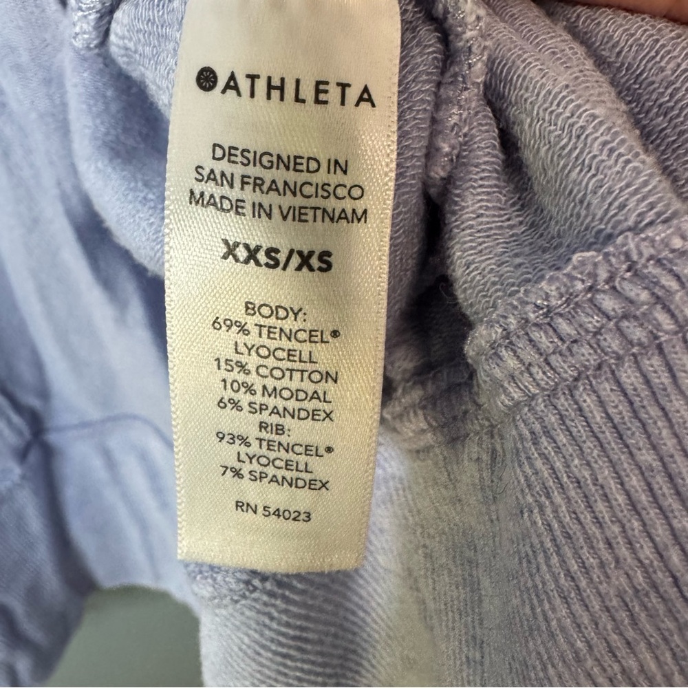 Athleta Lotus Textured Wrap Cardigan Light Blue Open Shrug. XXS/XS - Picture 9 of 11